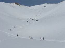 CAI Verbano: scialpinistica alla Punta di Valrossa in alta Val Formazza: l'ampia conca della Valrossa