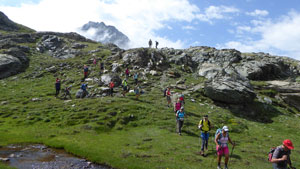 CAI Verbano - Monte Roisetta Punta Sud (m 3324) da Cheneil in Valtournenche: rocce lungo il percorso 