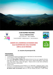 CAI Verbano: Alla scoperta dei Colli Euganei con il CAI di Rovigo - locandina dettagli