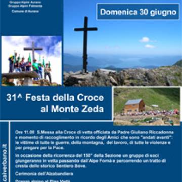 CAI Verbano: 31^ Festa della Croce al Monte Zeda - 30 giugno 2024