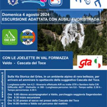 CAI Verbano e CAI Pallanza: con le joëlette in Val Formazza, da Valdo alla Cascata del Toce - 4 agosto 2024