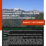 CAI Verbano: Escursione al Monte Tracciora in Val Mastallone (VC), con sosta alla Festa dell’Alpe Res - 7 settembre 2024