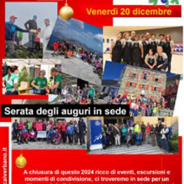 CAI Verbano Intra: Serata degli Auguri in sede - 20 dicembre 2024